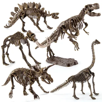JSXuan Собирает Кости динозавра, Скелет Трицератопса, Ископаемого мамонта Mammuthus, Собранный Тираннозавр Рекс