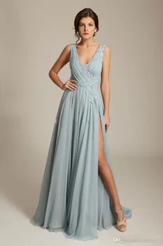 Элегантное вечернее платье трапециевидной формы, платья для официальных мероприятий из тюля с высоким разрезом длиной до пола, сшитое на заказ праздничное платье Vestido