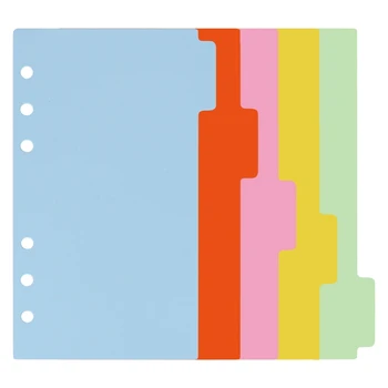 10 Комплектов Предметных Разделителей A6 Бумажный Лист, Разделители Карточек С Перфорированными Файлами, Разделитель Индексов С Вкладками Для Блокнота Insert Planner