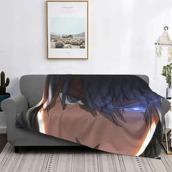 Одеяла Genshin Impact с 3D-принтом, Дышащее Мягкое фланелевое летнее покрывало в стиле манга для дивана домашней кровати