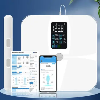 Умная Рамка Экрана Bluetooth Профессиональные Восьмиэлектродные Весы Для Измерения Жировых Отложений, Прибор Для Взвешивания Жира, Домашний Тяжеловес Для Тела