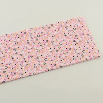цельнокроеное платье розовое лоскутное шитье круговые узоры хлопчатобумажная ткань 50 см x 50 см предварительно вырезанная толстая четверть tecido tissu ремесла домашний текстиль