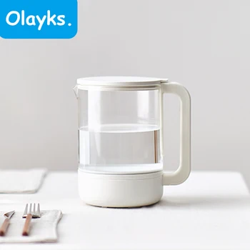 Электрический чайник Olayks 0,8 л, компактный изолированный чайник на основе керамической глазури, домашний чайник для чая, Кухонный прибор с цифровым дисплеем