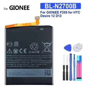 BL-N2700B Высококачественная Сменная Батарея Мобильного Телефона Для GIONEE F205 Для смартфонов HTC Desire 12 D12 2730mAh