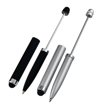 1 шт. шариковая ручка из бисера 3 в 1, сделанная своими руками, шариковая ручка, стилусы, конденсаторная ручка, оптовая продажа, шариковая ручка с металлическим стержнем.