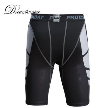 Эластичные спортивные шорты для бега в стиле пэчворк для мужчин, дышащие облегающие компрессионные шорты, Тренировочные баскетбольные спортивные штаны для бега трусцой