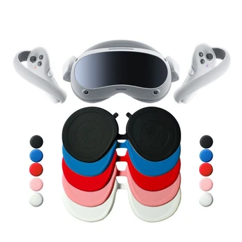 Ударопрочные Чехлы для Очков Виртуальной реальности для Гарнитуры Pico 4 VR Силиконовая Защитная Крышка Защитные Колпачки Для Линз Очков VR Пылезащитный Чехол