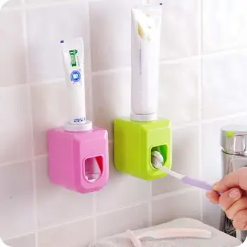Автоматический дозатор зубной пасты, настенный держатель для ванной, Домашний набор, Пылезащитная соковыжималка для зубной пасты, подставка для зубной пасты с соломинкой быстрого приготовления