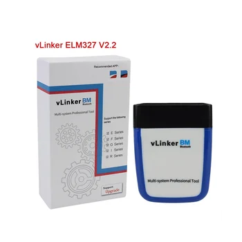 ELM327 V2.2 VLINKER BM Bluetooth Совместимый 3,0 Автомобильный Диагностический Инструмент OBD2 для BMW BIMMERCODE Считыватель кода для Сканера