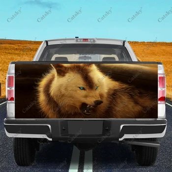 волк свирепое животное Автомобильные наклейки модификация хвоста грузовика покраска автозапчастей ПВХ декоративные наклейки покраска хвоста грузовика наклейки