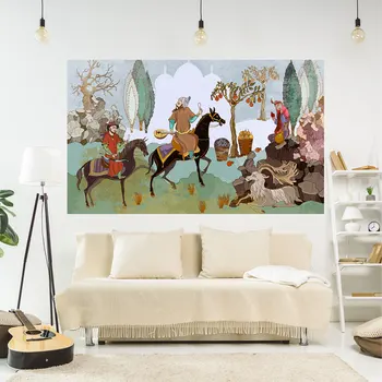 QdDeco Ближневосточные фрески, Мемы, гобелены, ретро Настенные коврики, Винтажное домашнее Декоративное Эстетическое украшение комнаты